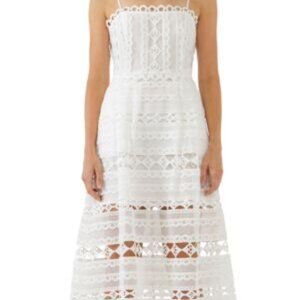 Endless Rose White Lace Midi Dress